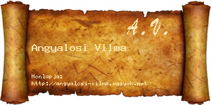 Angyalosi Vilma névjegykártya
